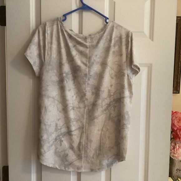 NWT. Jenni Brand Women’s Size L Short Sleeve PJ Top in Marled Grey Print - Picture 4 of 12